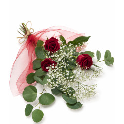 Ramo de 3 Rosas Rojas con...